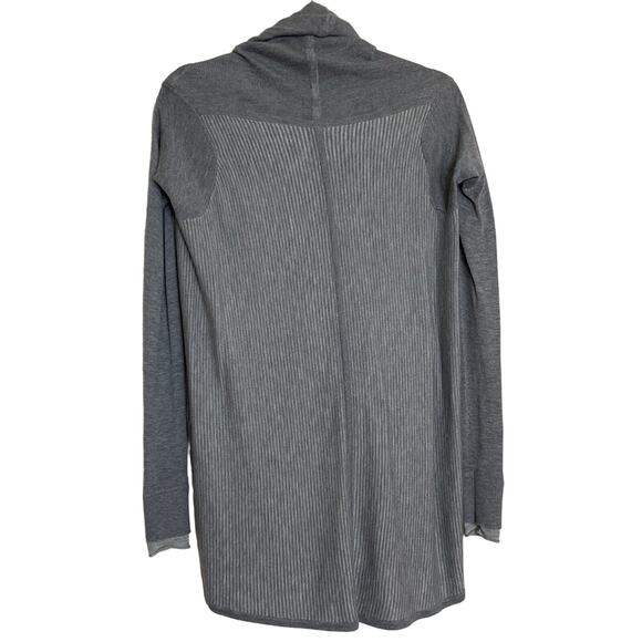 Lululemon Iconic Sweater Wrap Striped Gray White Size 4 - Picture 5 of 8